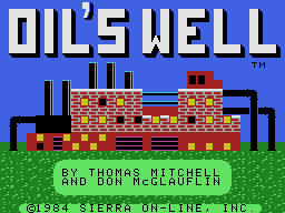 Oil's Well title screen for Colecovision